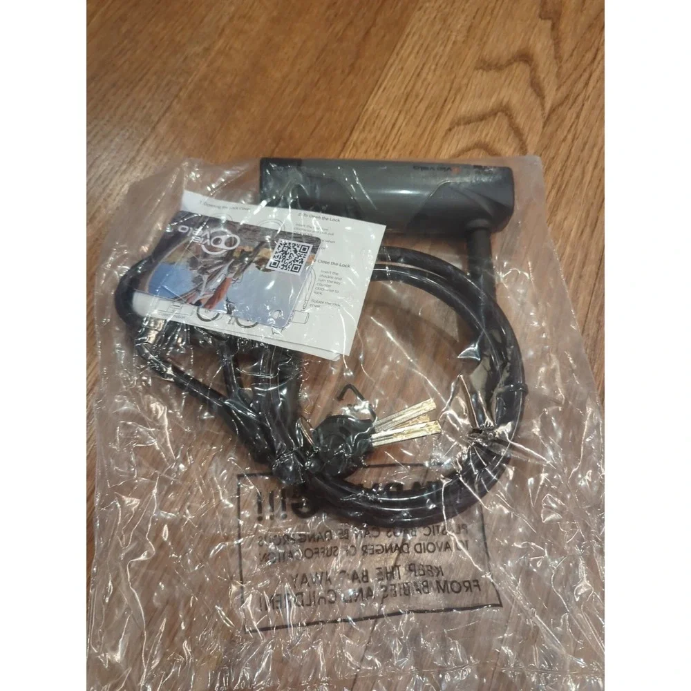 Via Velo Bike U-Lock with 4ft Cable & 3 Keys, Lot of 3 NEW